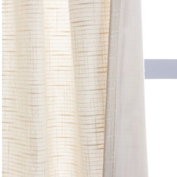 NWT Quince Cotton Slub Natural Curtains Set Of 2 Panels 48"x 96" Retail $110 Q22 - Picture 3 of 10